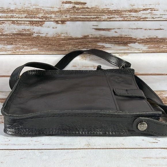 Patricia Nash Venezia Black Leather Pouch Crossbody Bag Tan Interior – Used - Picture 5 of 7
